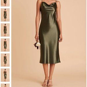 Birdy Grey - LISA MIDI DRESS - SATIN OLIVE